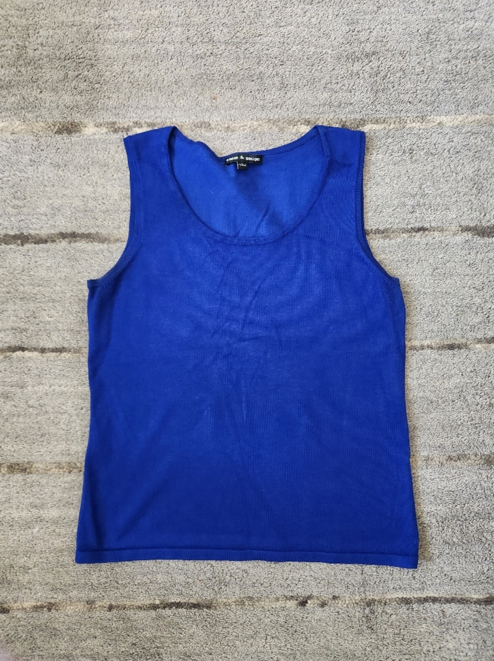 Cable & Gauge Cobalt Blue Scoop Neck Tank Top